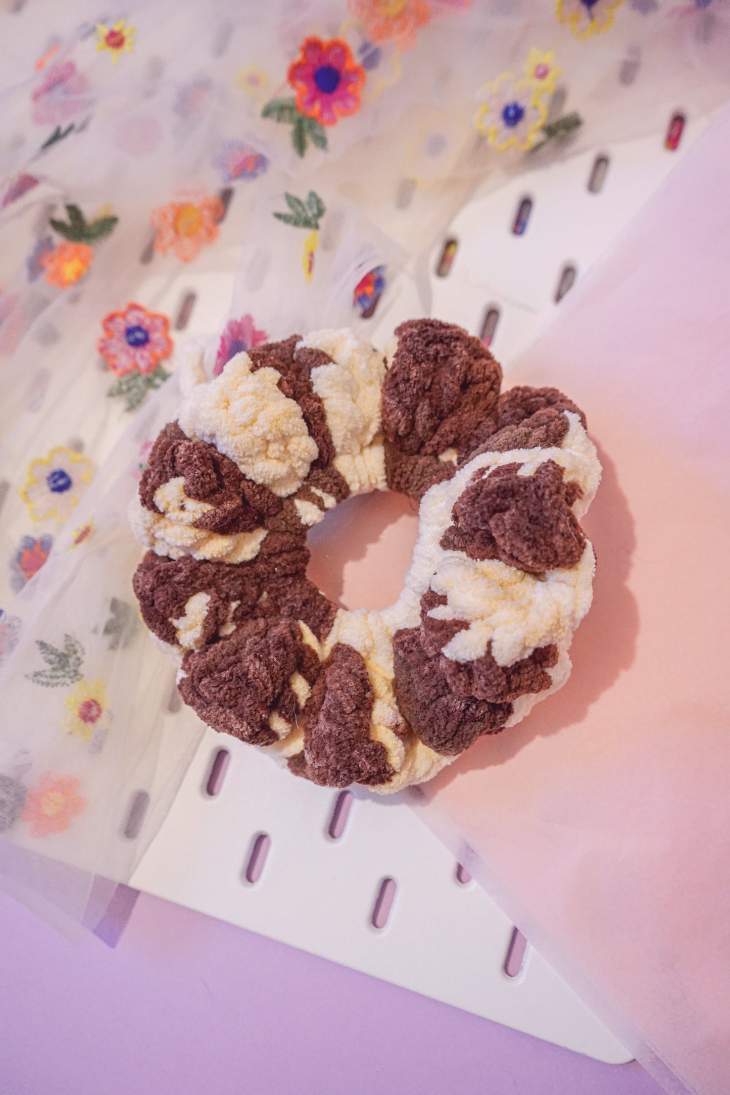 Chai Latte - Chunky Crochet XL Scrunchie