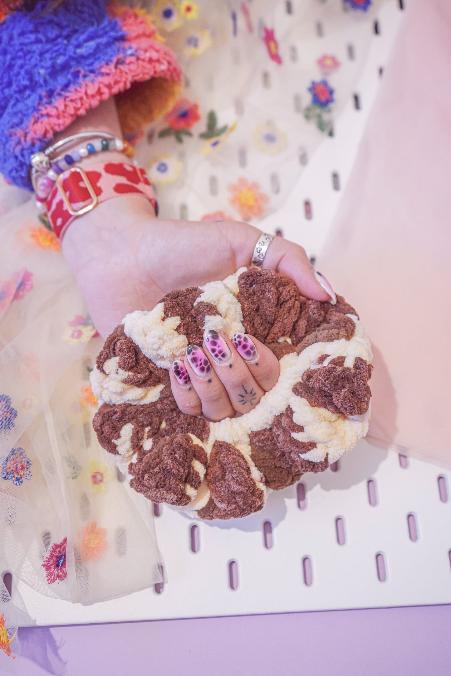 Chai Latte - Chunky Crochet XL Scrunchie
