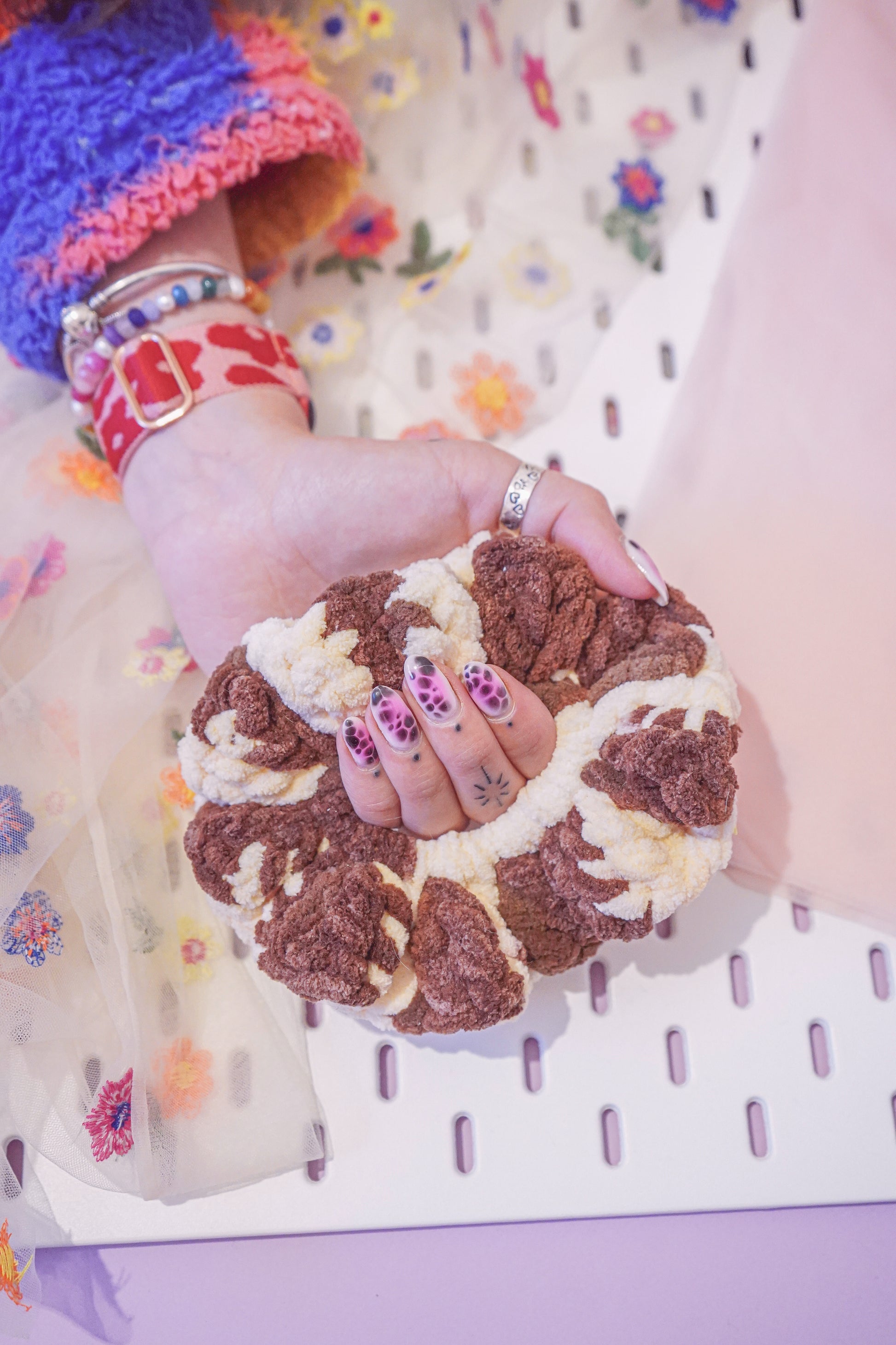 Chai Latte - Chunky Crochet XL Scrunchie