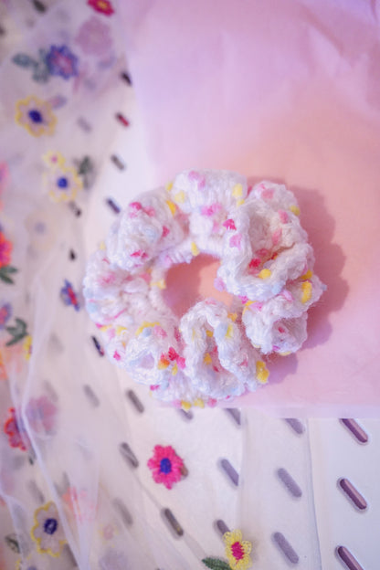 Cotton Candy - Small Crochet Scrunchie