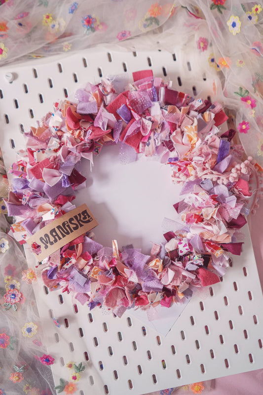 Fabric Wreath - Pink