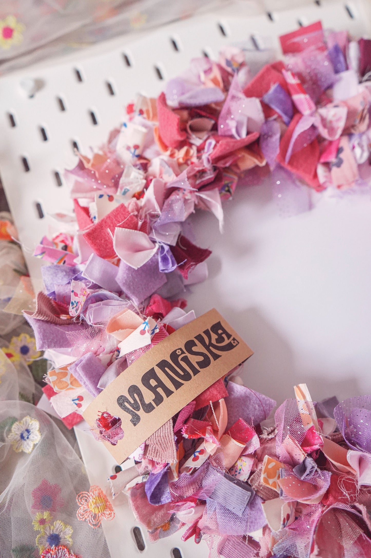 Fabric Wreath - Pink