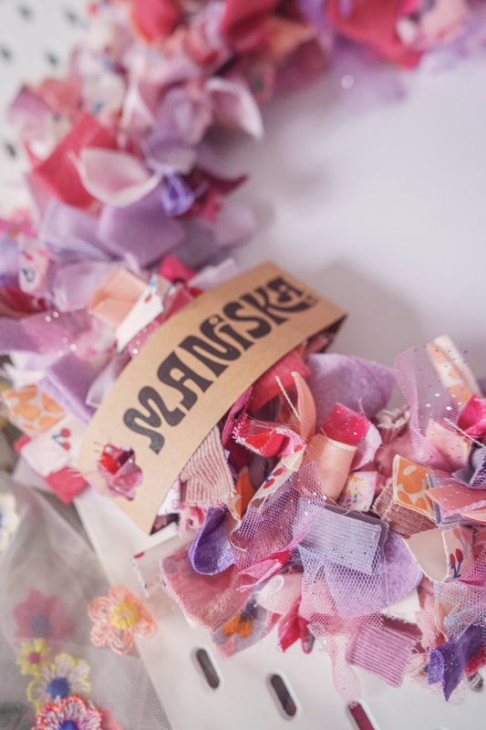 Fabric Wreath - Pink