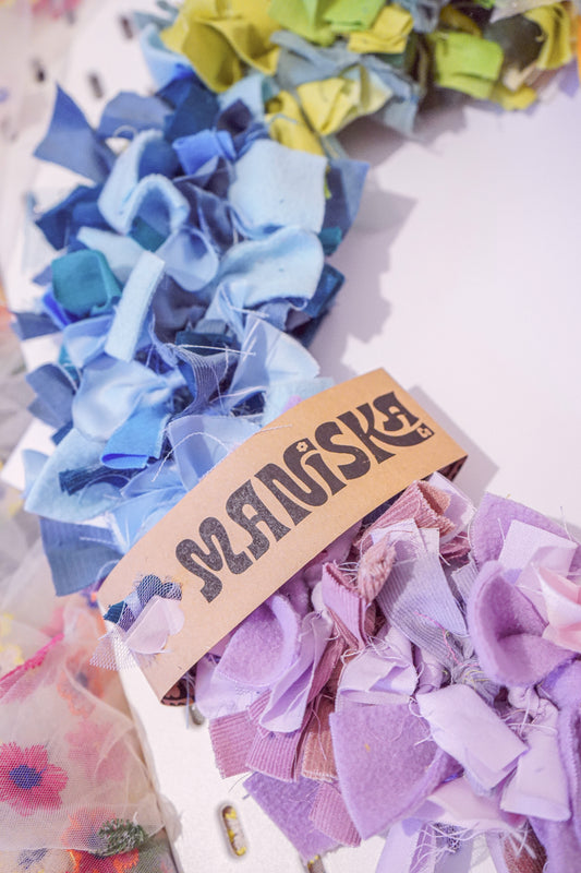 Fabric Wreath - Rainbow