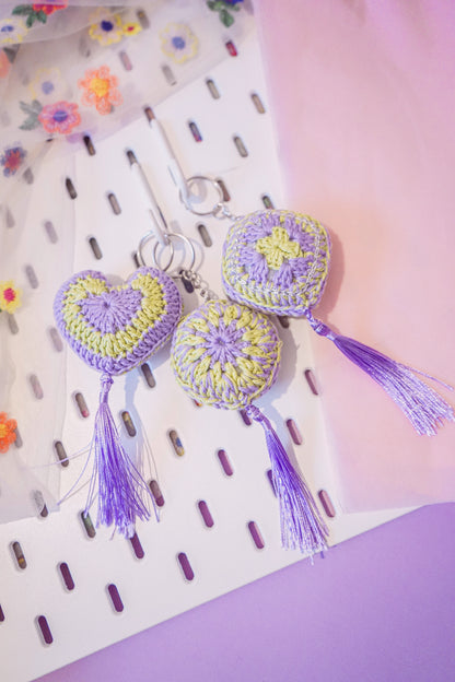 Lavender Garden - Granny Square Keychain