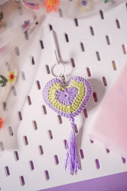 Lavender Garden - Granny Square Keychain