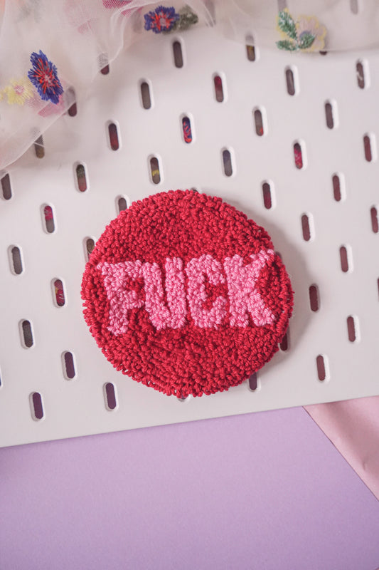 Shameless Punch Needle Coaster - F*CK