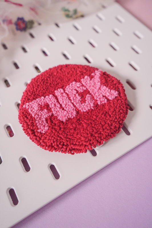 Shameless Punch Needle Coaster - F*CK