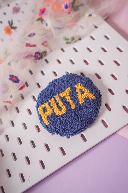 Shameless Punch Needle Coaster - P*TA