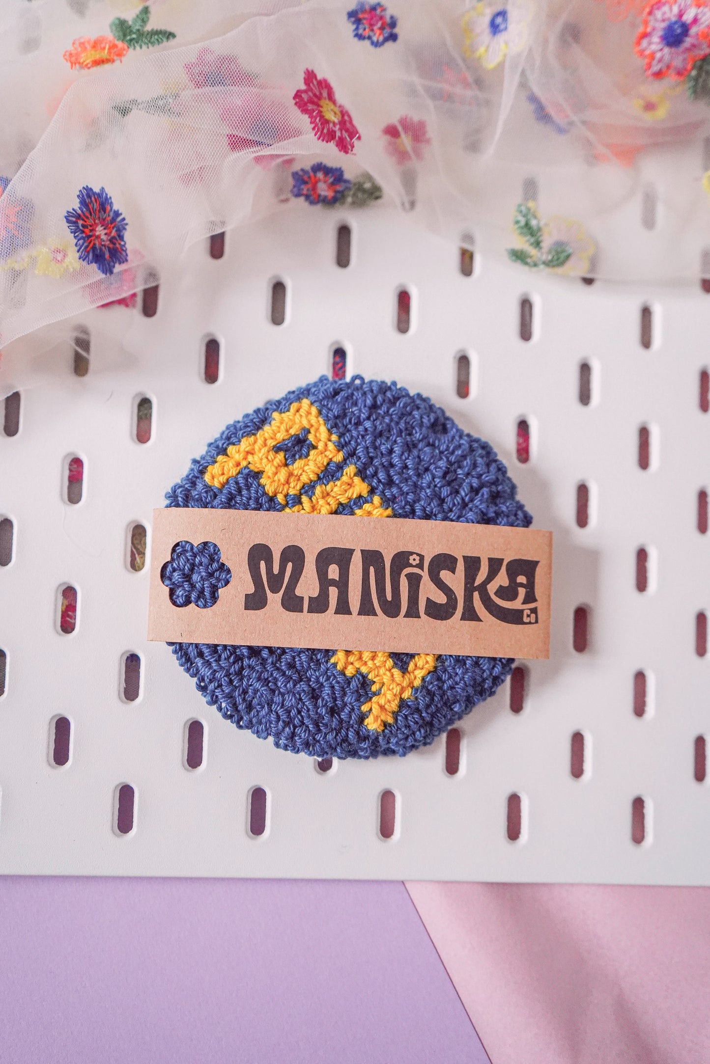 Shameless Punch Needle Coaster - P*TA