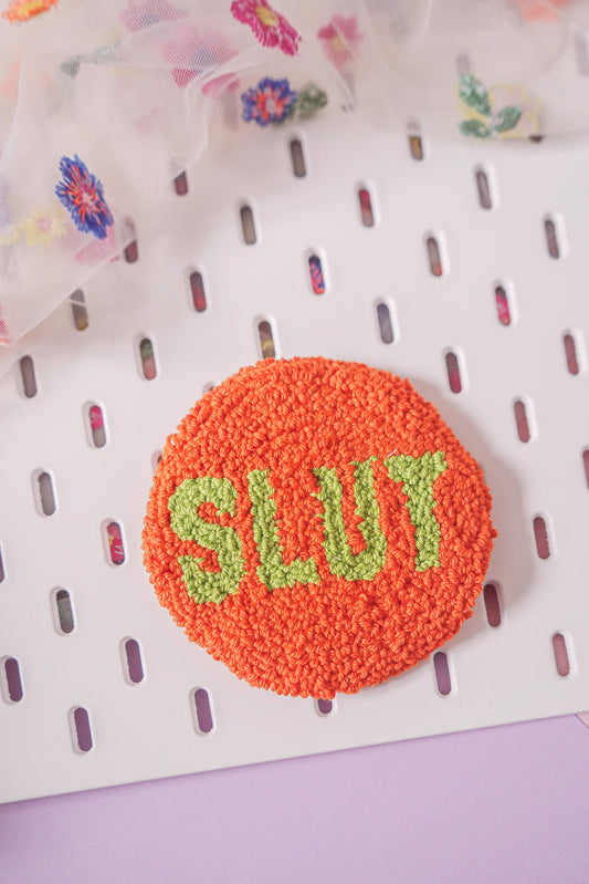 Shameless Punch Needle Coaster - SL*T