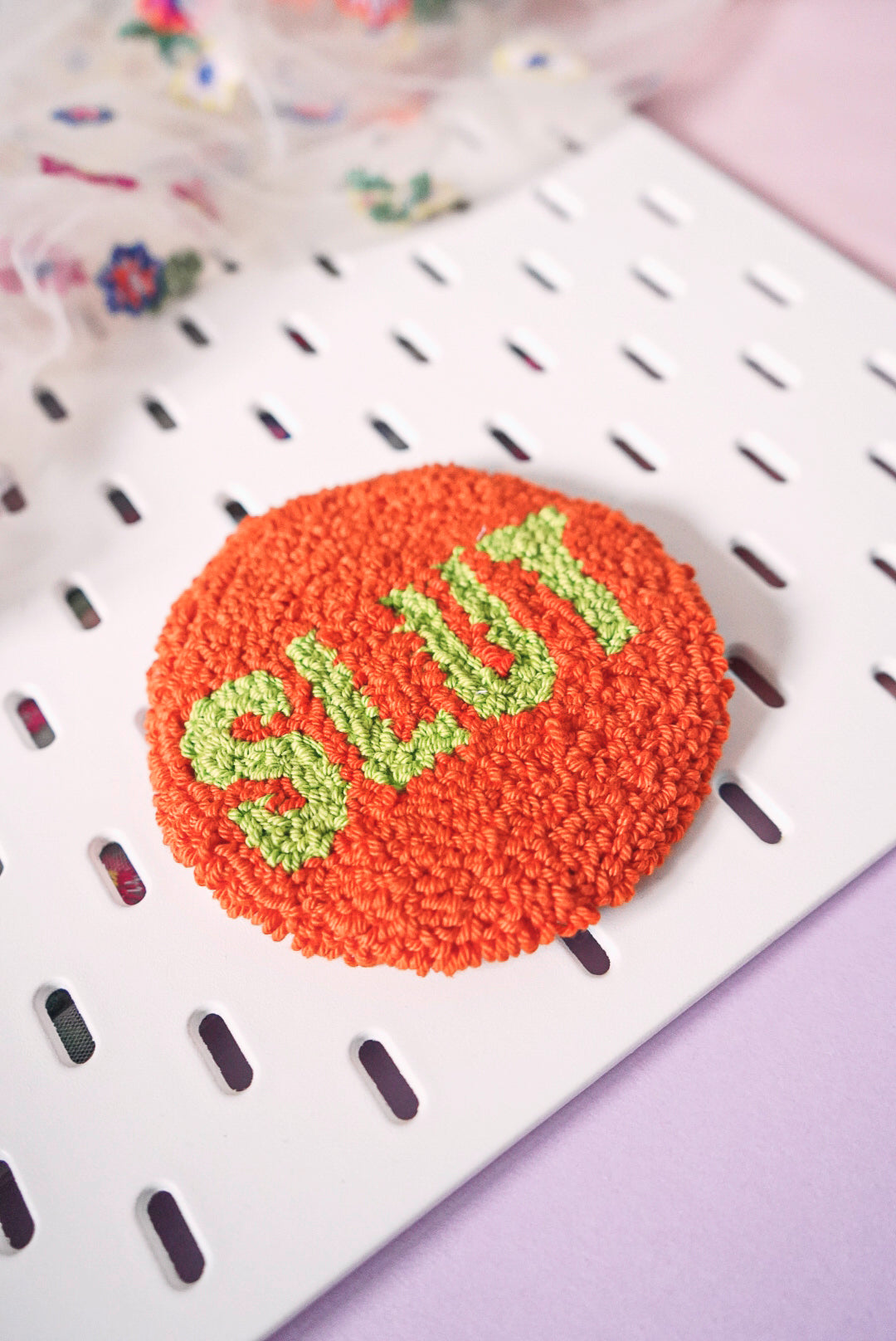 Shameless Punch Needle Coaster - SL*T