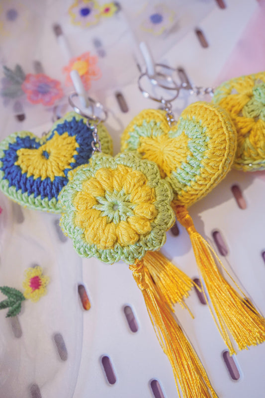 Sweet Lime - Granny Square Keychain