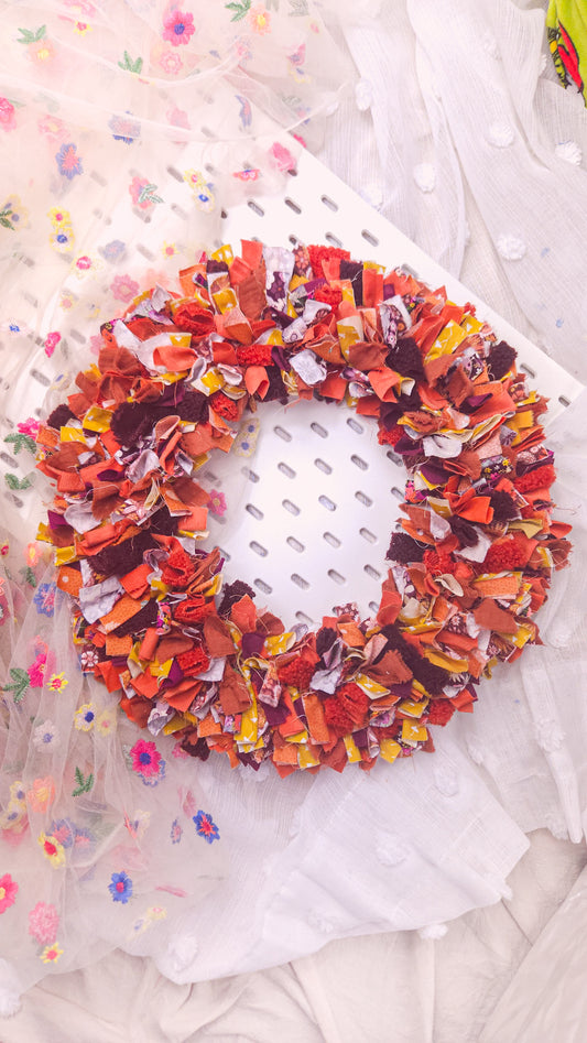 Fabric Wreath - Pumpkin Spice