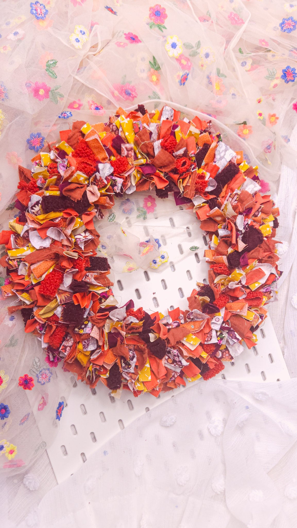 Fabric Wreath - Pumpkin Spice